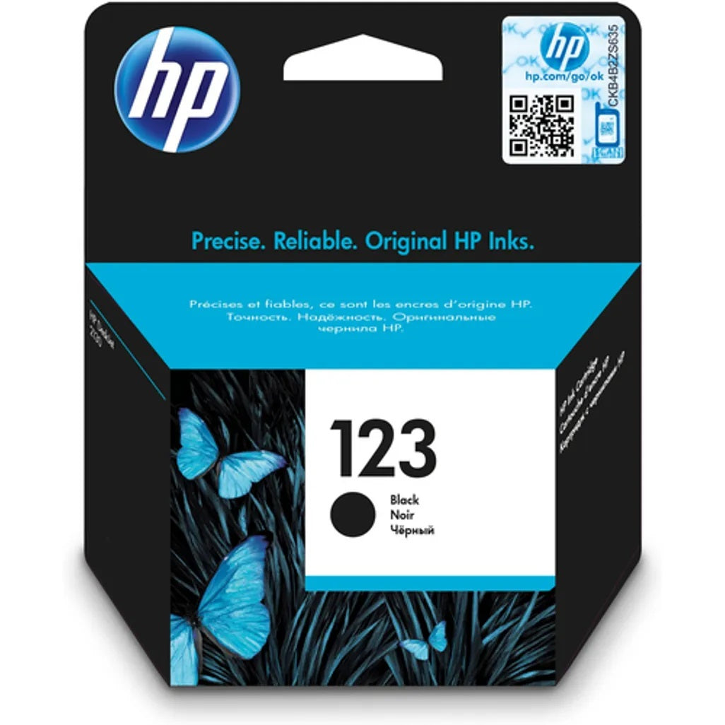 HP 123 Original Black Ink Cartridge - F6V17AE