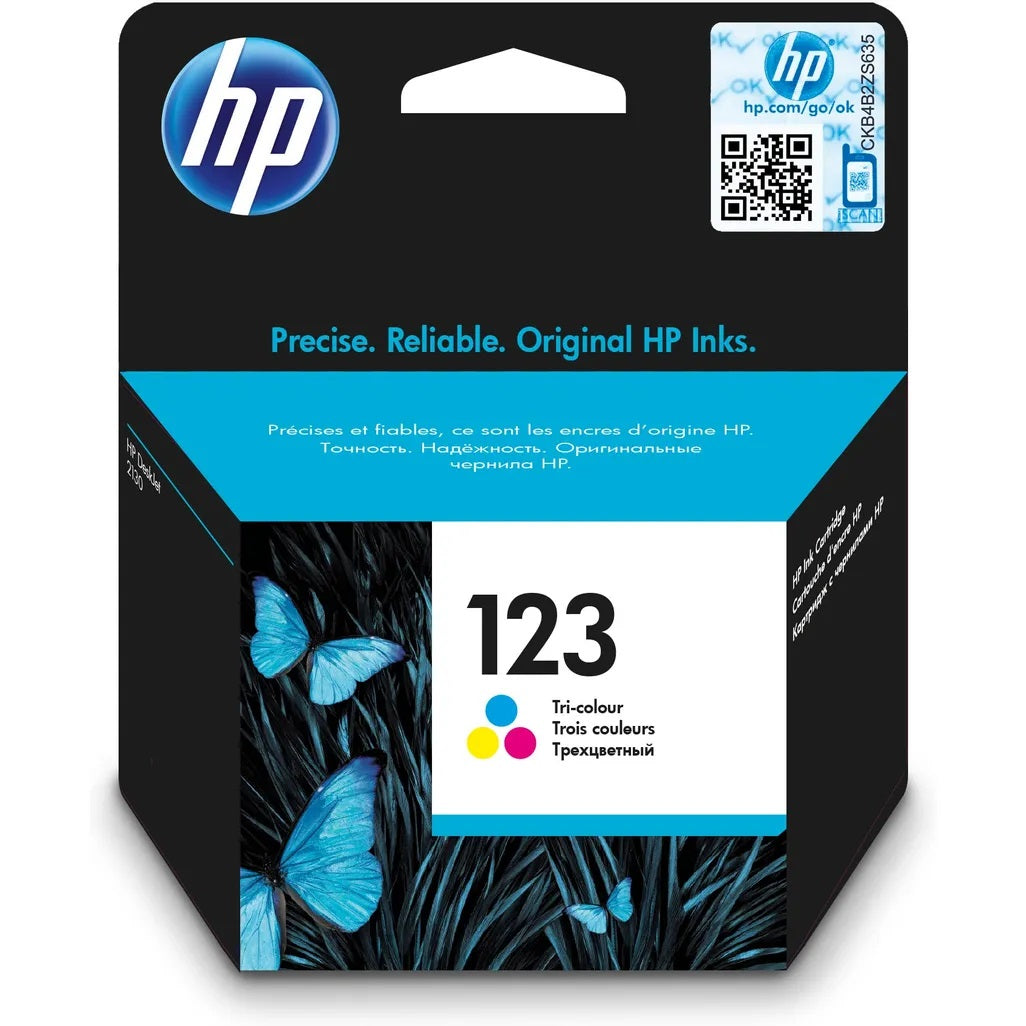 HP 123 Original Tri Colour Ink Cartridge - F6V16AE