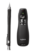 Logitech R400 Red Laser Presentation Remote With Wireless Mini Receiver. Red Laser Pointer And Intuitive Slide Navigation. 15M Wireless Range With USB Receiver. No Software