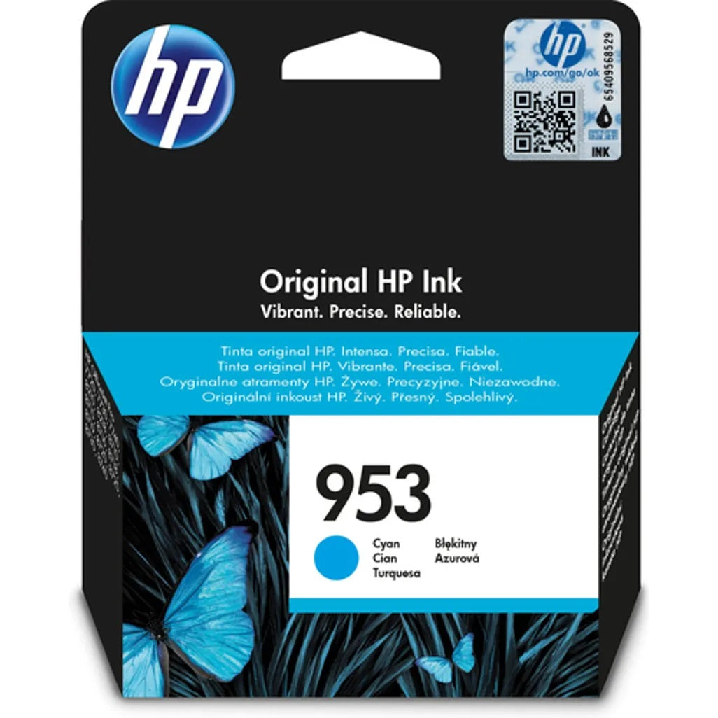 HP 953 Original Cyan Ink Cartridge - F6U12AE