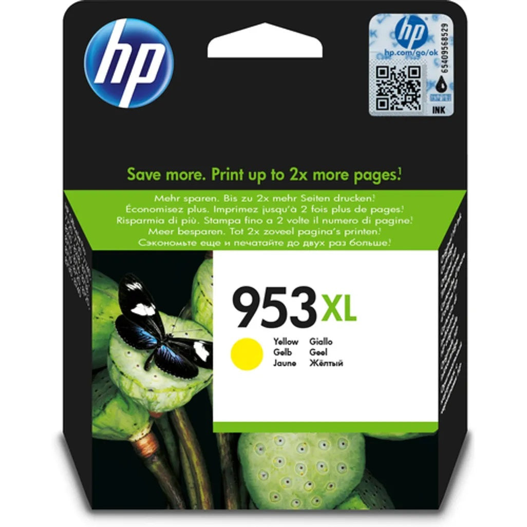 HP 953XL High Yield Original Yellow Ink Cartridge - F6U18AE