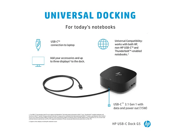 HP USB-C Dock G5 | Universal USB-C Docking Station