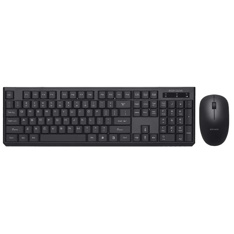 Body Glove Wireless Keyboard And Mouse Simply Plug USB Receiver Into A USB Port On Your Desktop, Laptop Or Notebook Computer To Start Using Right Away. Slim And Ergonomic Design Provides A Comfortable Working