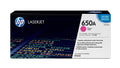 HP 650A COLOR LASERJET CP5525 MAGENTA PRINT TONER CARTRIDGE PRINTS APPROXIMATELY 15 000 PGS USING THE ISO/IEC 19798 YIELD STANDARD