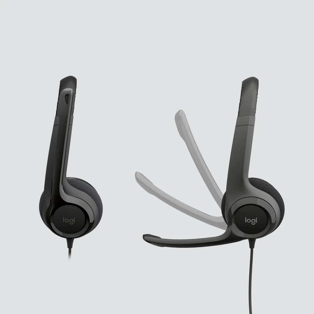 Logitech H390 USB-A Headset with Noise-Cancelling Microphone – Black