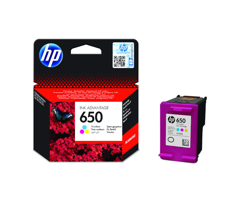 HP 650 Tricolor Ink Advantage Cartridge - CZ102AK