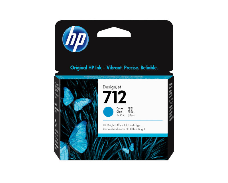 HP 712 29ml Original Cyan Designjet Ink Cartridge - 3ED67A