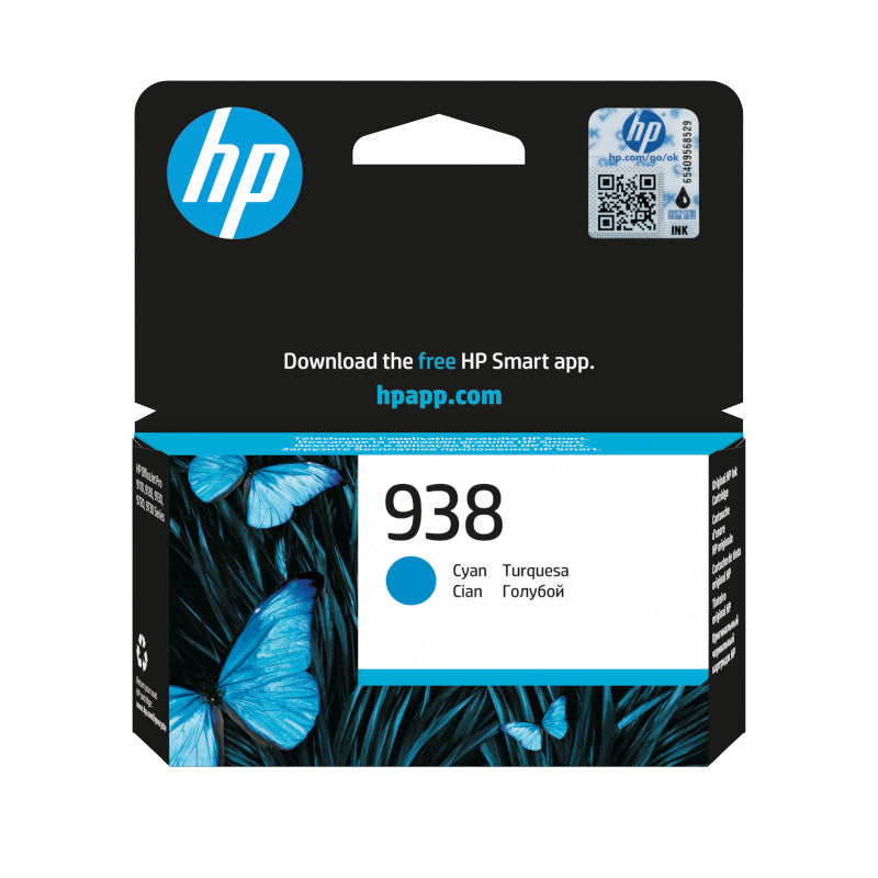 HP 938 Original Cyan Ink Cartridge - 4S6X5PE