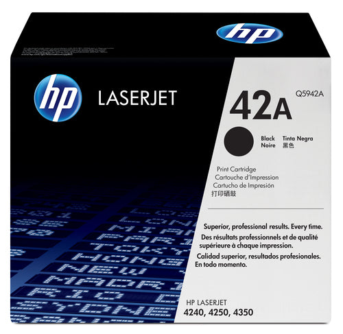 HP 42A LASERJET 4250/4350/4240 BLACK PRINT CARTRIDGE YIELD 10 000 PGS